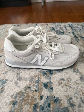 New Balance Women’s 515 V3 Off-White Mesh & Suede Runner Sneakers